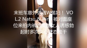 末班车意外偶遇W荡妇！ VOL.2 Natsu & Rina 被对面座位来拍内裤的美腿女人诱惑勃起时多次夹心状态被干